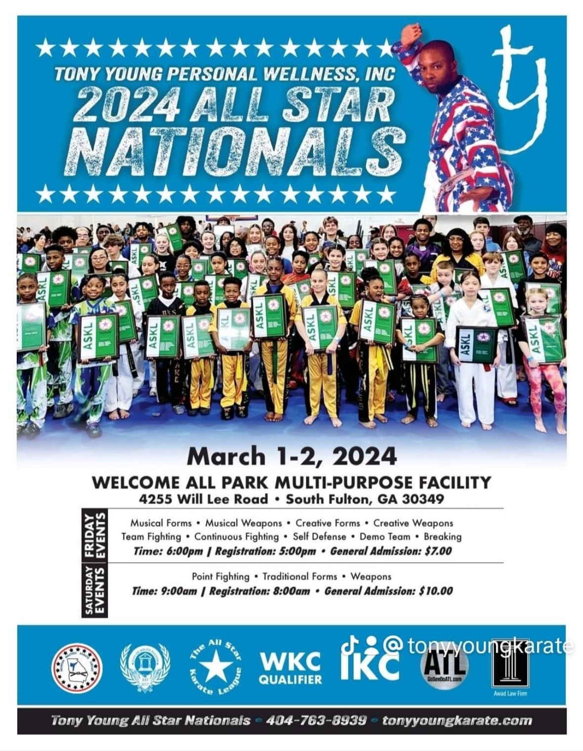 A poster of the 2 0 2 4 all star nationals.