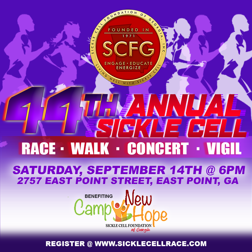 A poster for the 4 1 st annual sickle cell race.