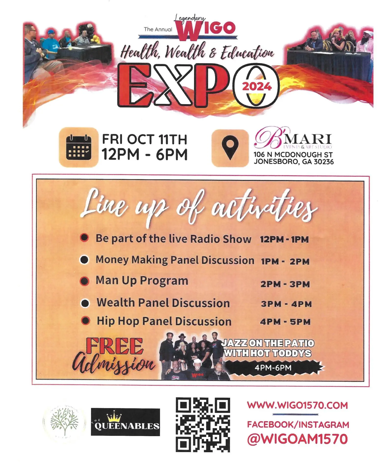 A flyer for the health wealth & education expo.