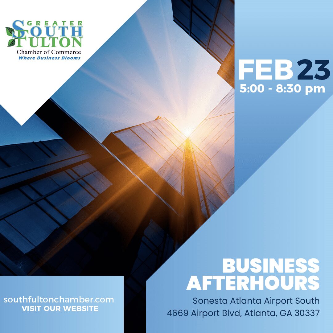 A business event with the words " business afterhours ".