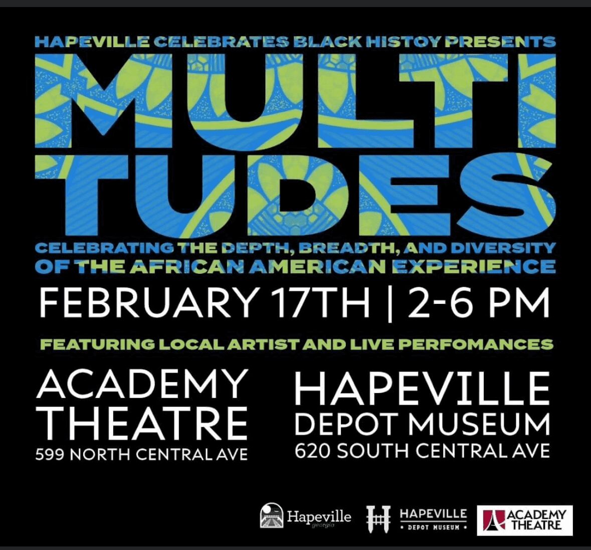 A poster for the black history month event.