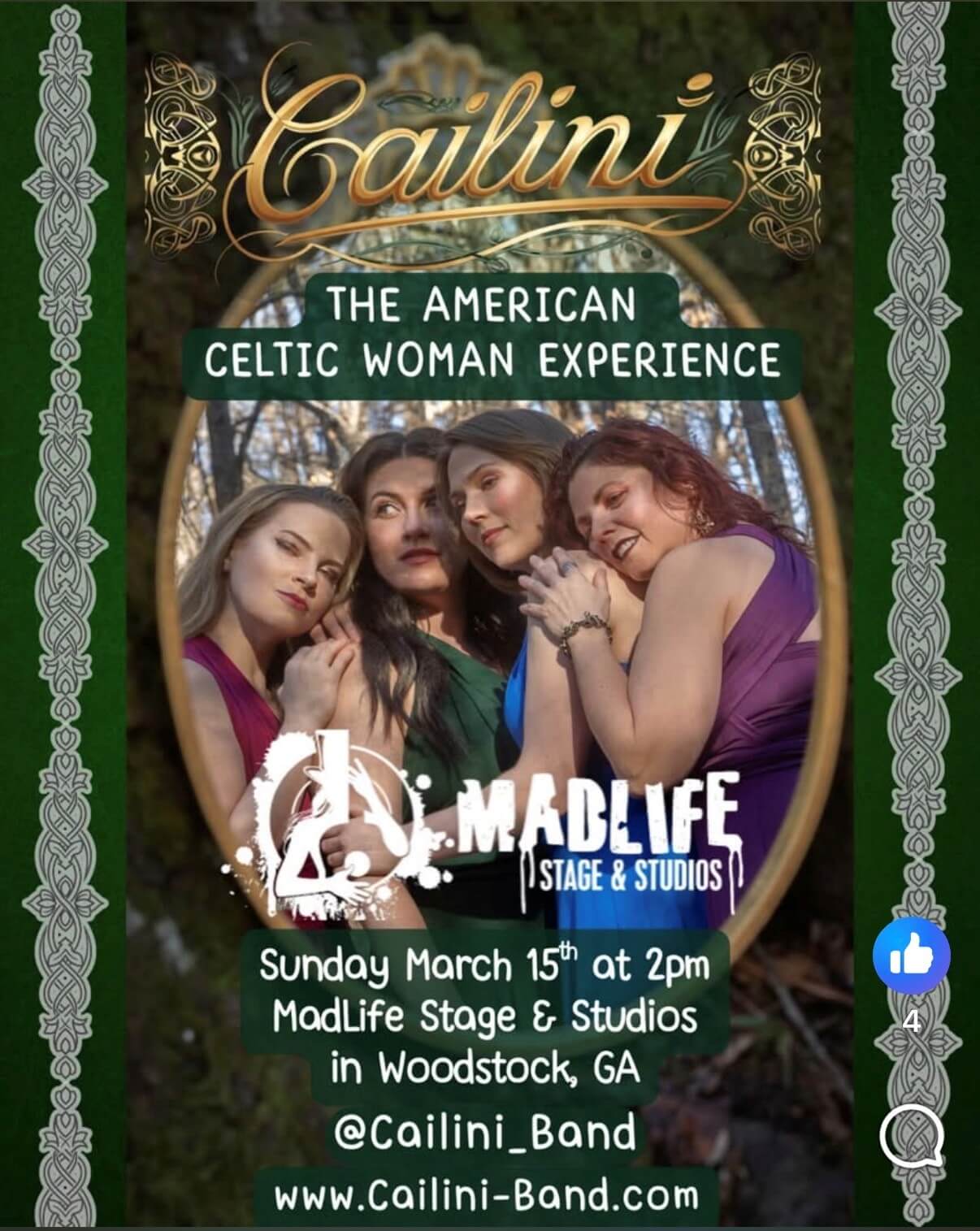 Celtic music event promotional poster.